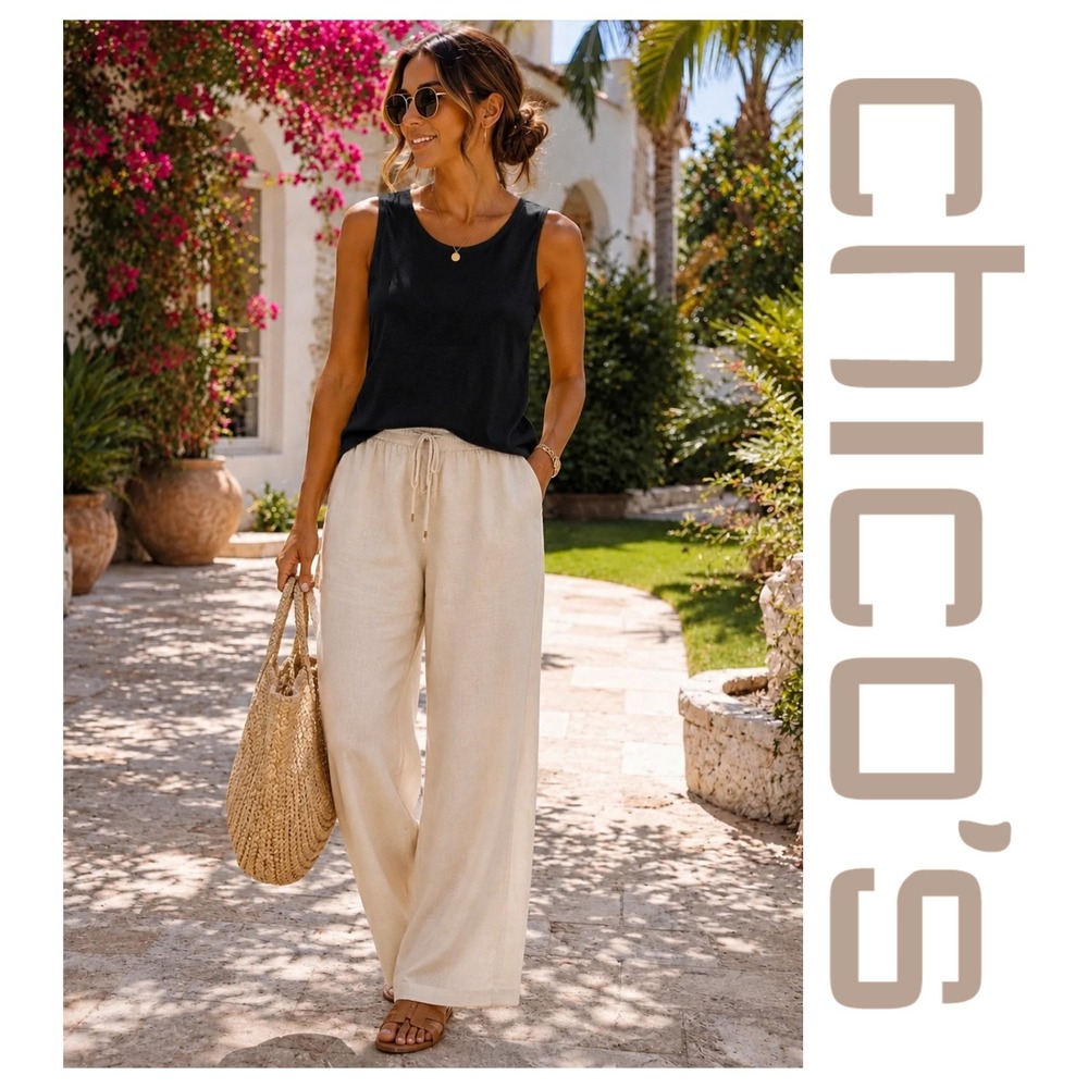 Chico's The Ultimate Tee Black Viscose Tank Top Capsule Minimalist XL